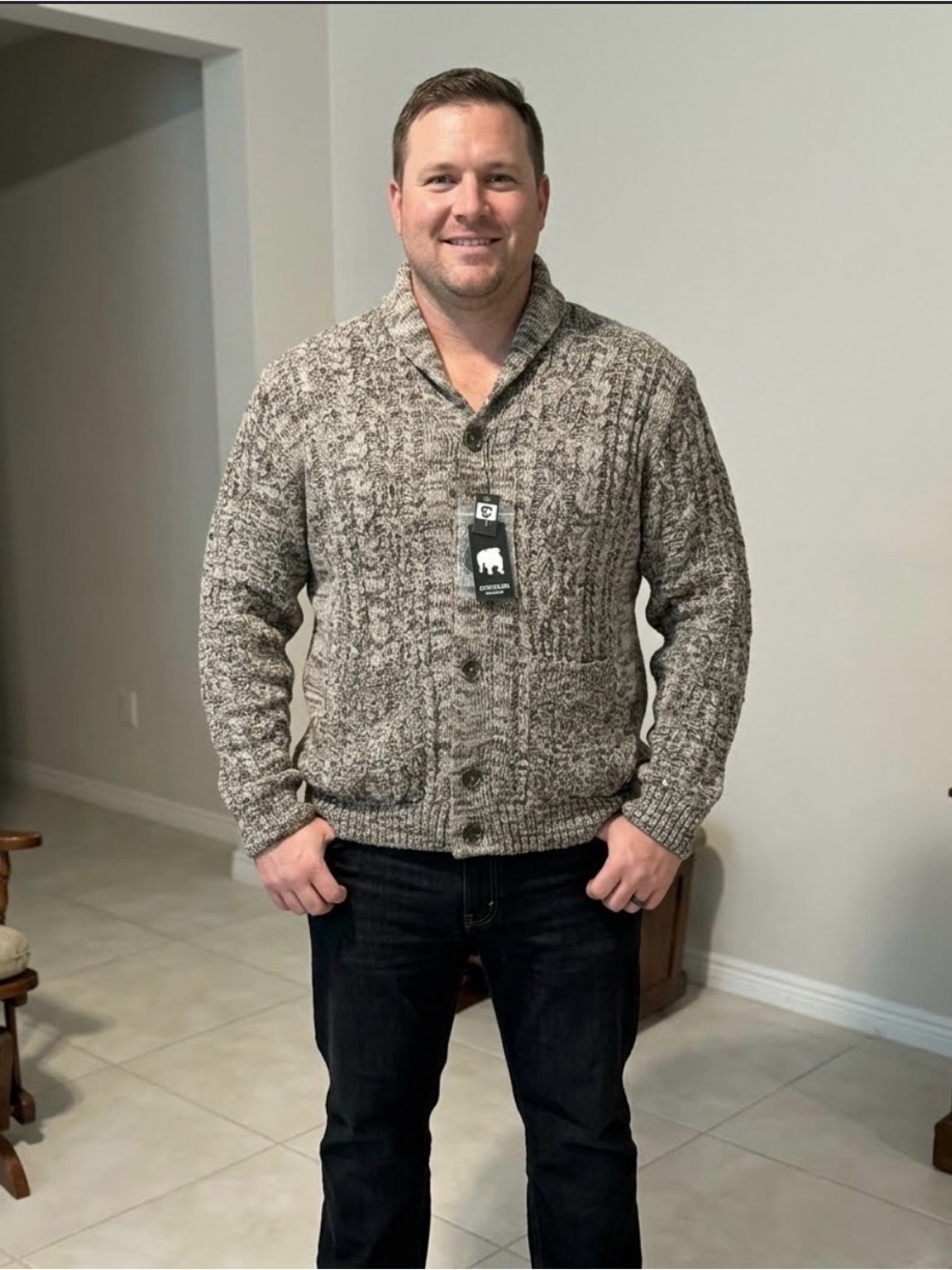 NWT $85 men’s XL American stitch knit sweater